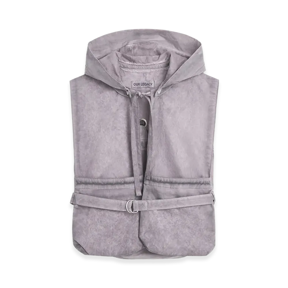 OUR LEGACY Marsupium Vest "Mineral Blue Papyrus Poly"