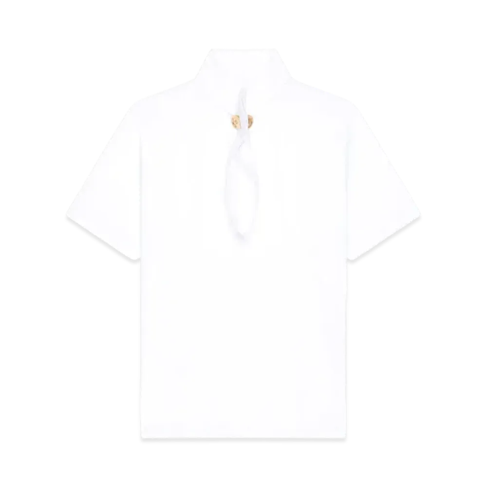 GIVENCHY T-Shirt In Cotton With Buttoned Collar "White"