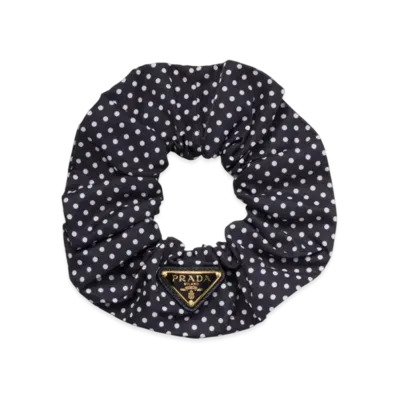 PRADA Printed Re-Nylon Scrunchie "Navy"