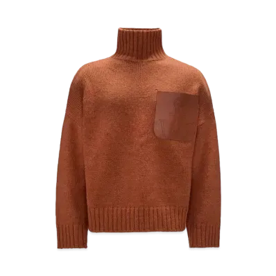 JW ANDERSON Patch Pocket Turtleneck Sweater "Tobacco"