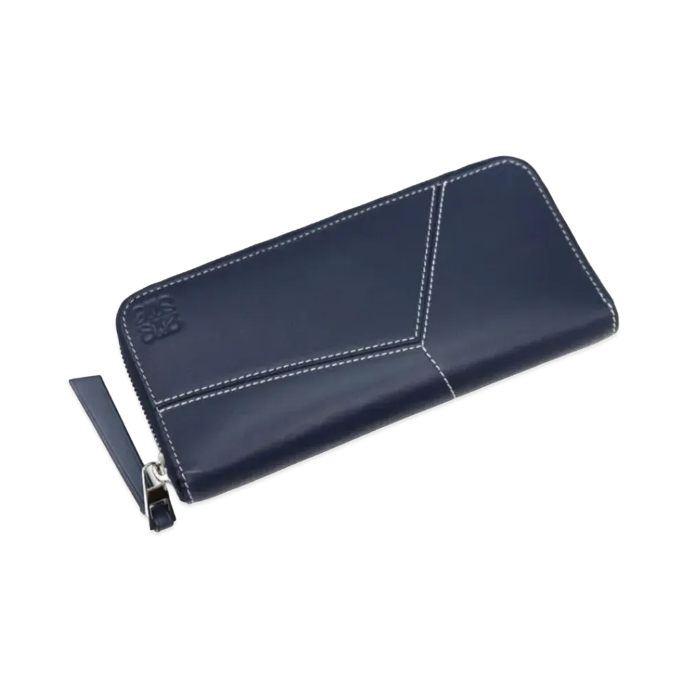 LOEWE Puzzle Stitch Open Wallet Smooth Cars "Ocean"
