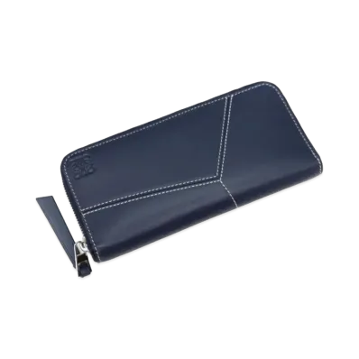LOEWE Puzzle Stitch Open Wallet Smooth Cars "Ocean"