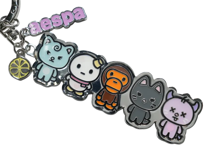 A BATHING APE x aespa Metal Keychain A BATHING APE x aespa Metal Keychain