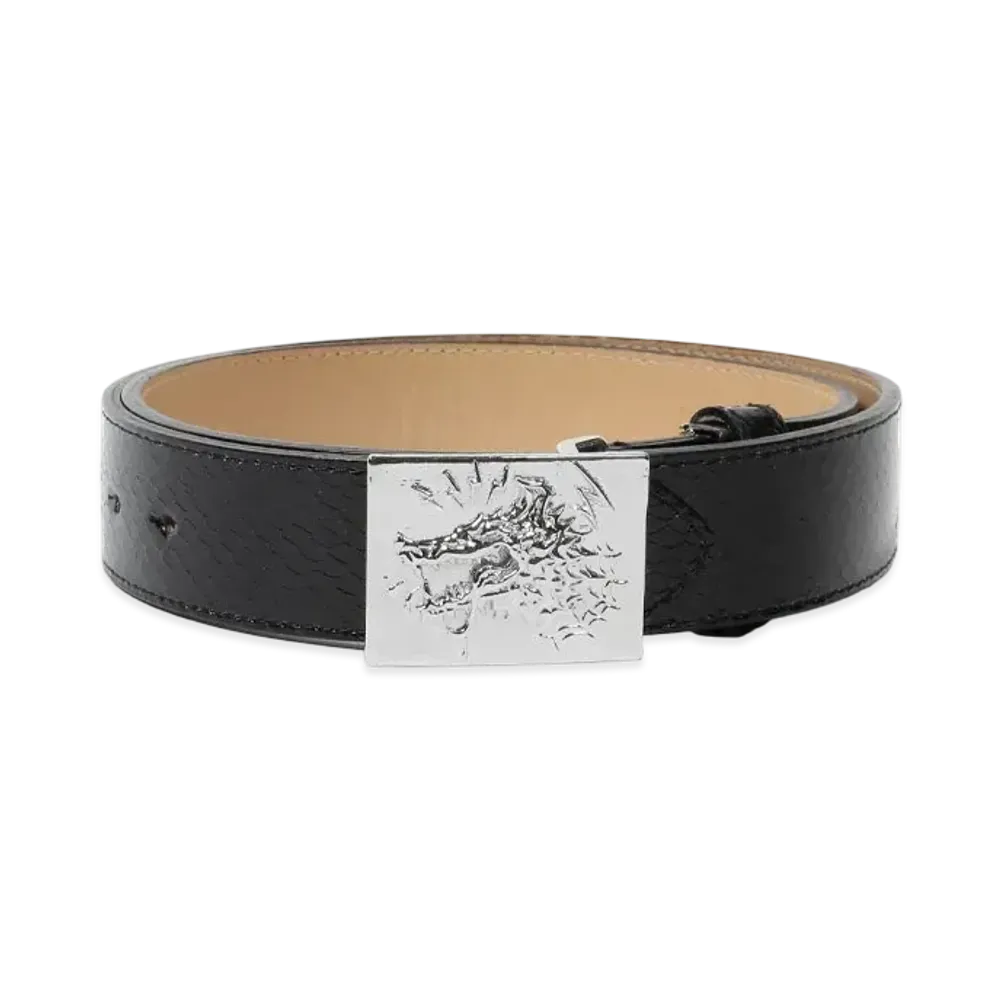 WACKO MARIA x Wolf's Head Python Leather Belt "Silver"