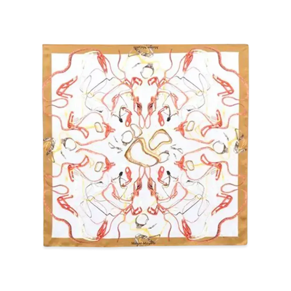 Maison Margiela Silk Twill Scarf "Light Grey"