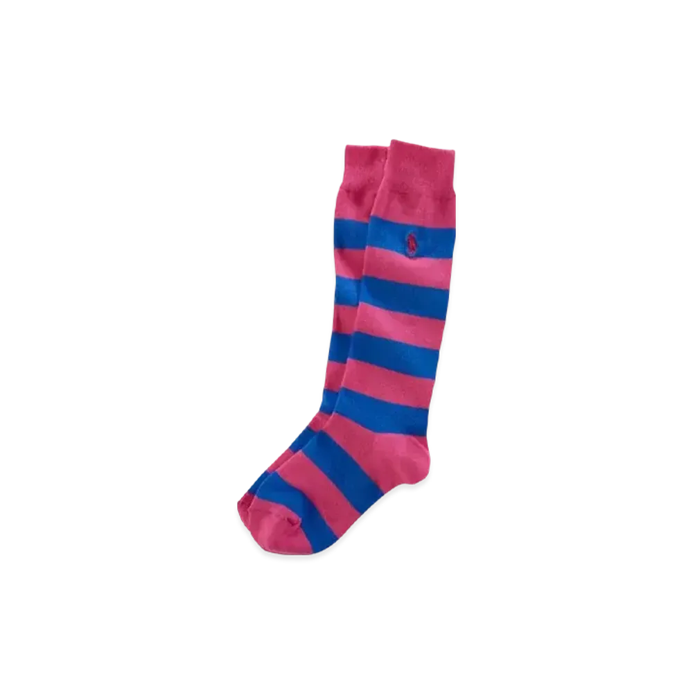 Polo Ralph Lauren Kids Rugby Knee-High Socks "Pink"