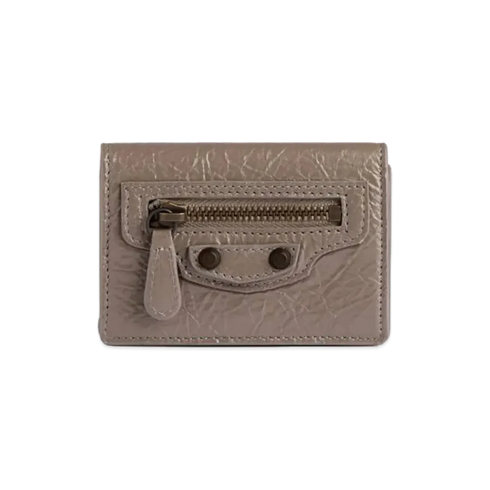 BALENCIAGA Women's Le City Mini Wallet "Dark Noir"