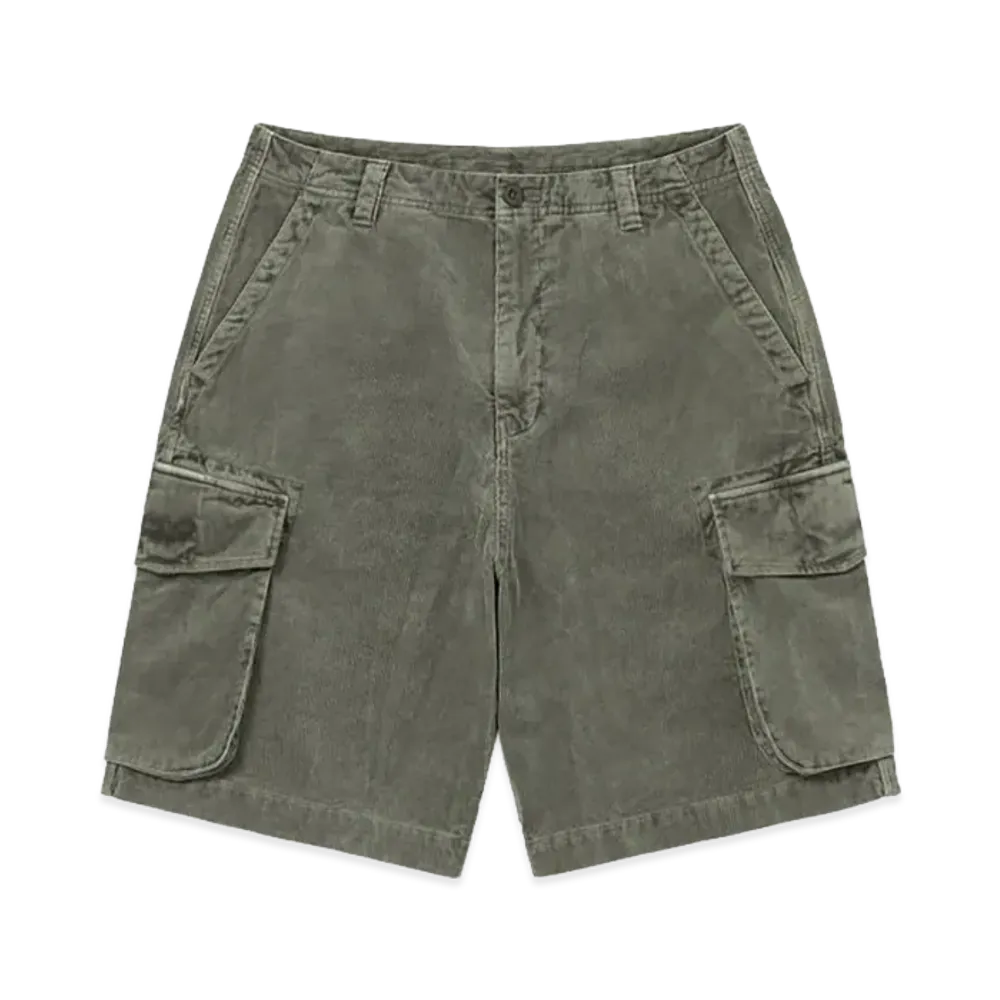 thisisneverthat Overdyed Corduroy Cargo Short "Dark Olive"