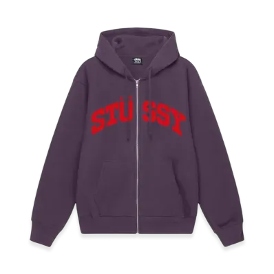Stussy Block Sport Zip Hoodie "Grape"