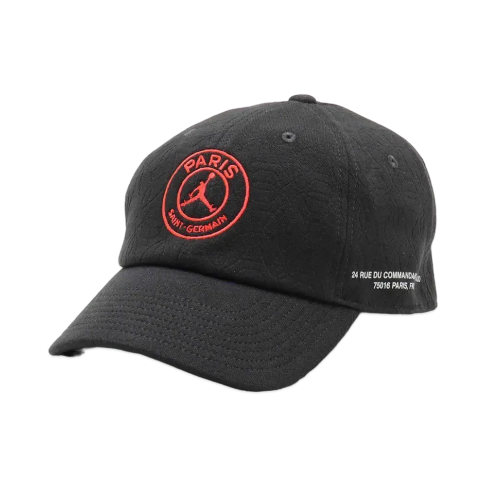 Nike Jordan x PSG U J Club Cap S CB "Off Noir/Sail/Infra Red"
