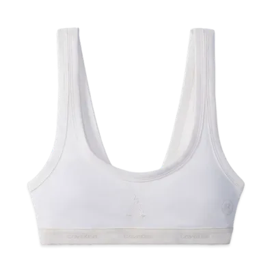 Calvin Klein x Jung Kook of BTS Women's Heritage Cotton Lightly Lined Bralette "Lily White"