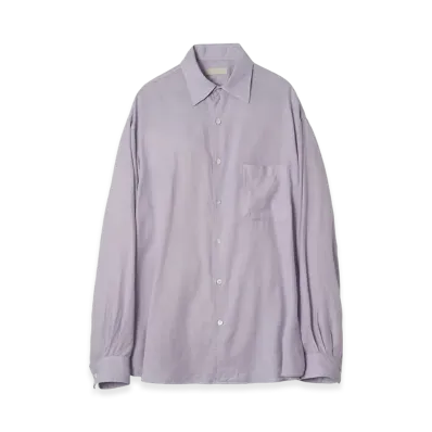 YOKE Garment Dyed Cotton Silk Twill Shirt "Lavendor"