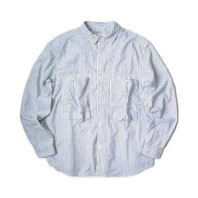 KAPITAL OX STRIPED ANOLAK SHIRT "Blue"