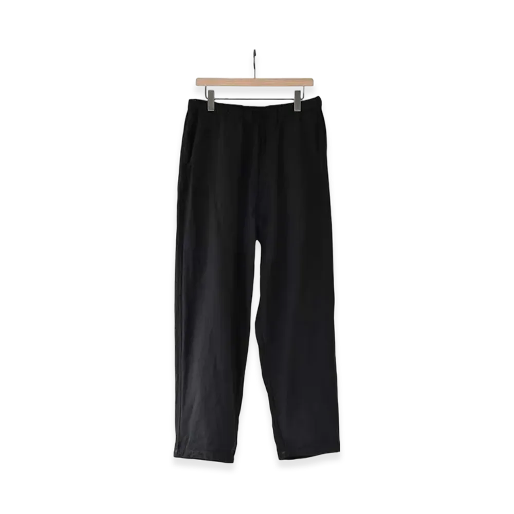 COMOLI Cotton Duck Tapered Pants "Black"