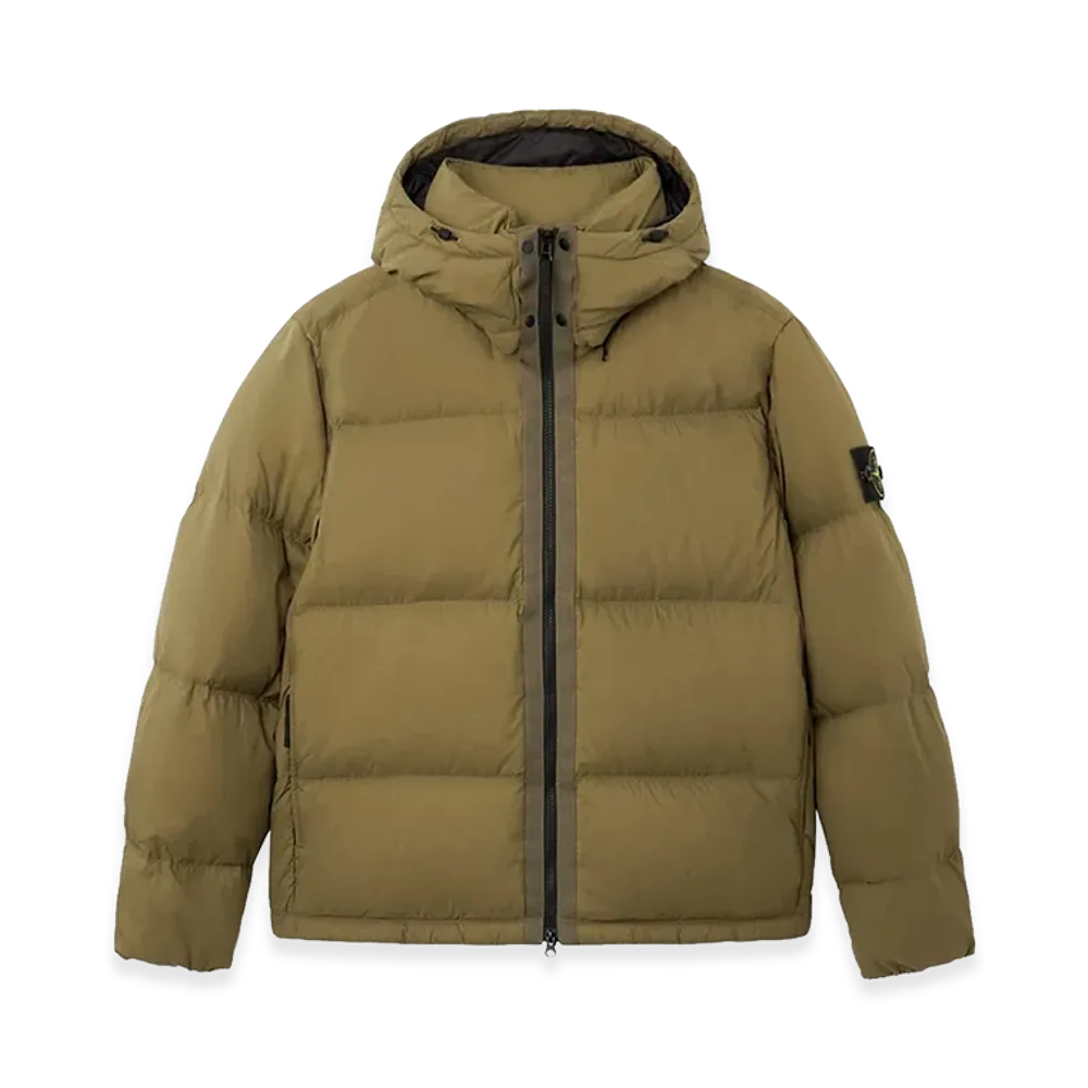 Stone Island Down Jacket in 66 Ripstop Nylon Cordura "Green"