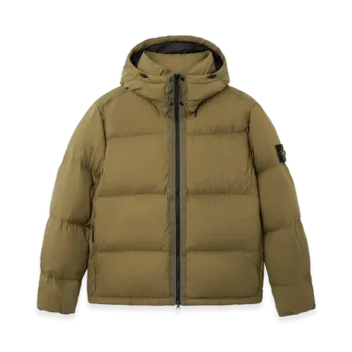 Stone Island Down Jacket in 66 Ripstop Nylon Cordura "Green"