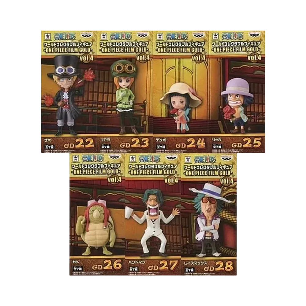Banpresto One Piece World Collectable Figure -ONE PIECE FILM GOLD- Vol.4 Complete 7 Piece Set
