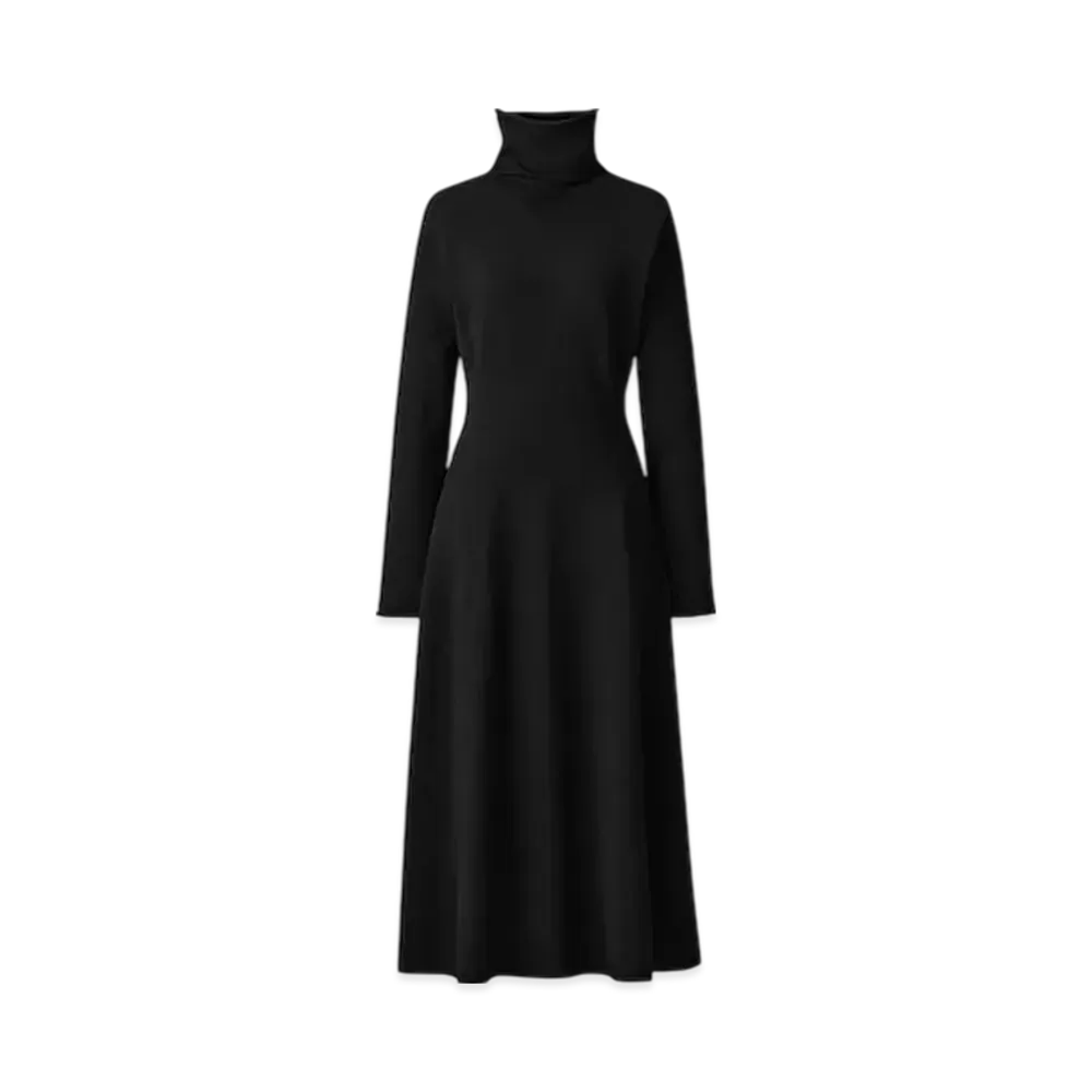 Uniqlo C Women'S Smooth Souffle Flare Dress "Black"