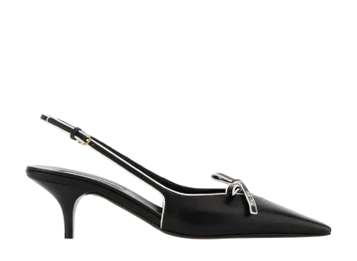 MIU MIU Women's Leather Slingback Pumps "Black"