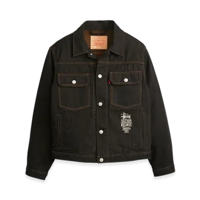 Levi's Stussy & Levi's Trucker Jacket "Black"