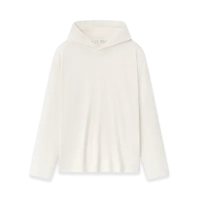 FEAR OF GOD ESSENTIALS Women's Embroidered Classic Fit Hooded Long Sleeve "Ivory"