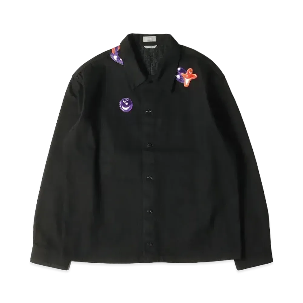 Dior x KENNY SCHARF Oblique Cotton Oversize Shirt with Patches "Black"