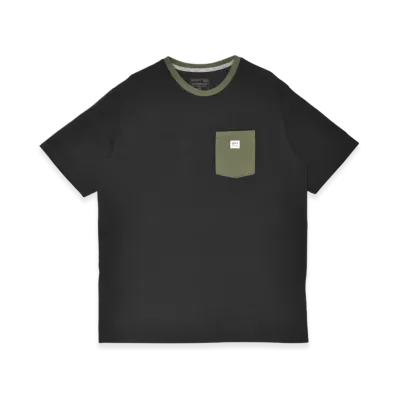 Patagonia Shop Sticker Pocket Responsibili T-Shirt "Black/Basin Green"