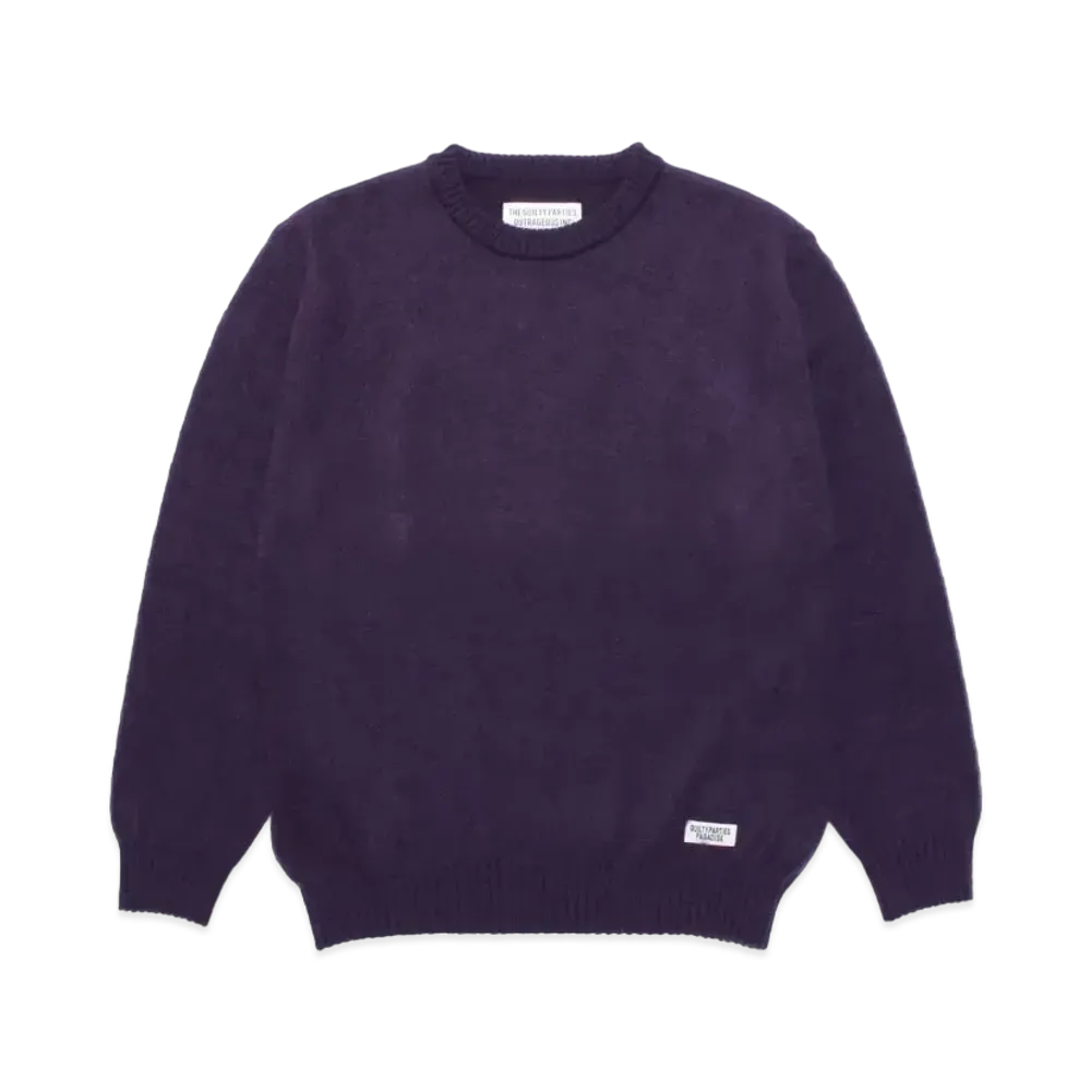 WACKO MARIA MOHAIR KNIT SWEATER "Purple"