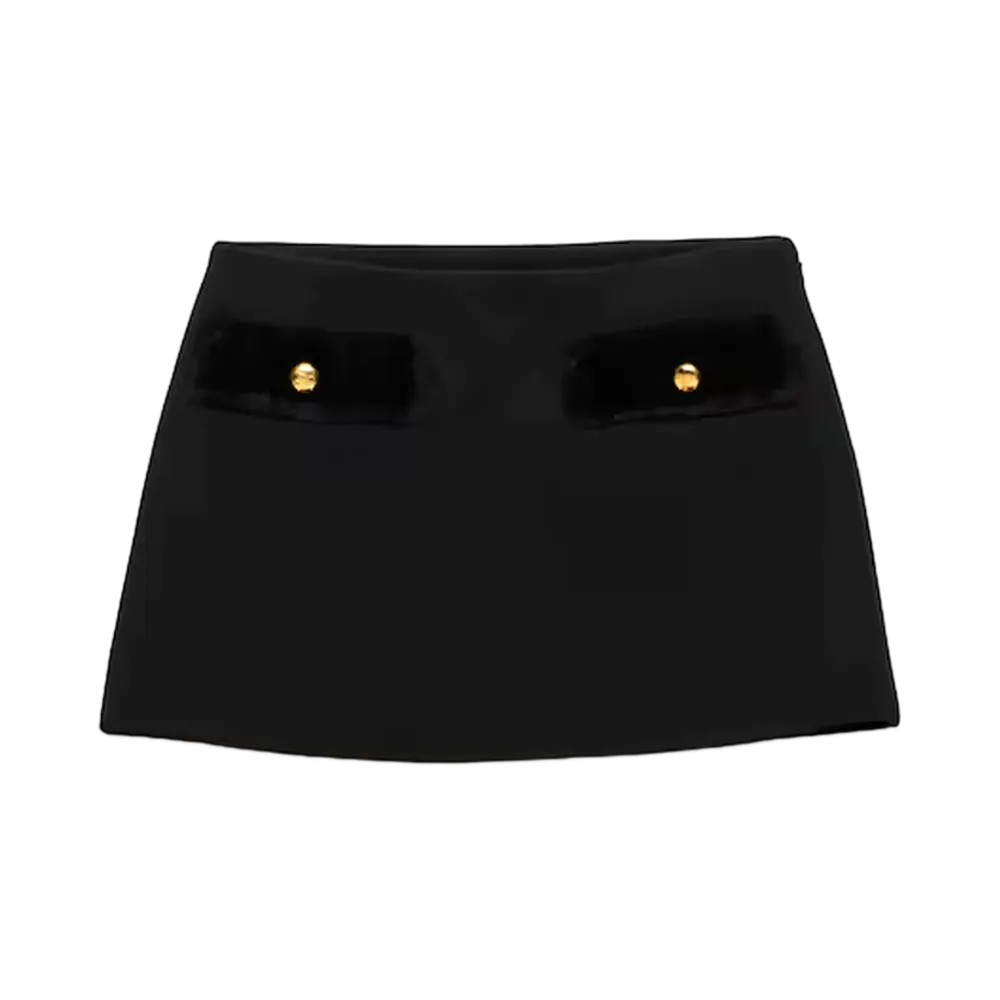 PRADA Women's Natte Miniskirt "Black"