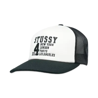 Stussy Big4 Trucker Cap "Black"