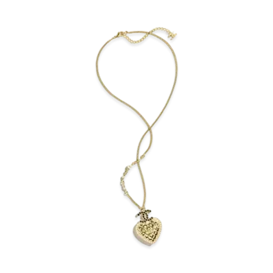 CHANEL Long Pendant Necklace Metal, Strass & Glass Pearls "Gold/Black/Crystal/Pearly White"