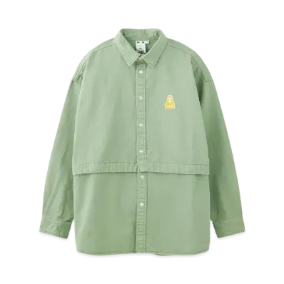 X-Girl Face L/S 2Way Shirt "Olive"
