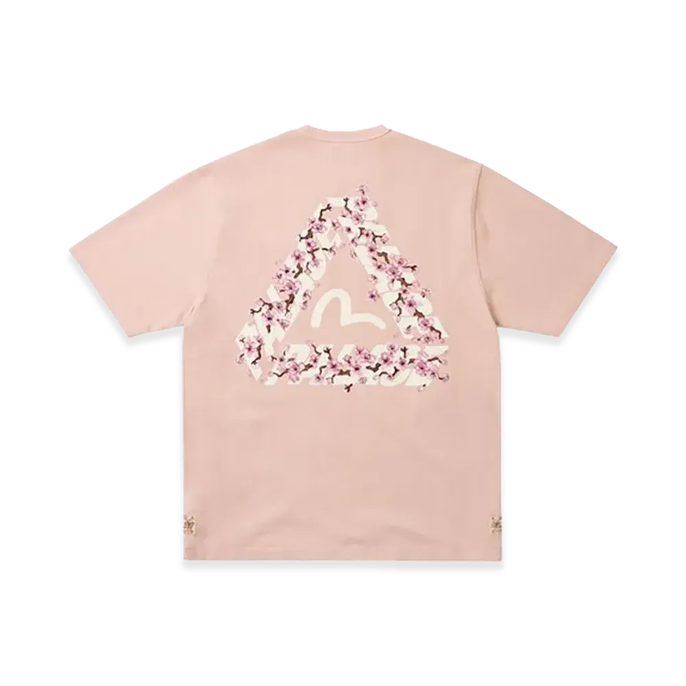 PALACE x EVISU Heavy Wash T Shirt "Misty Pink"