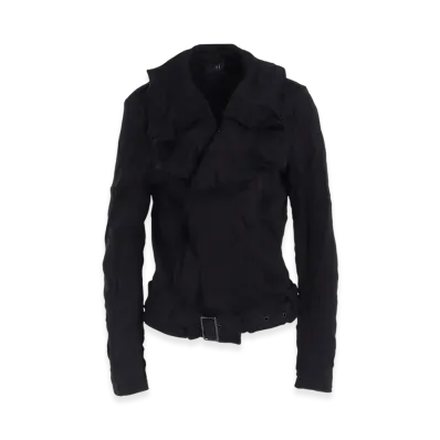 Y's Wrinkle-Effect Moto Jacket "Black"