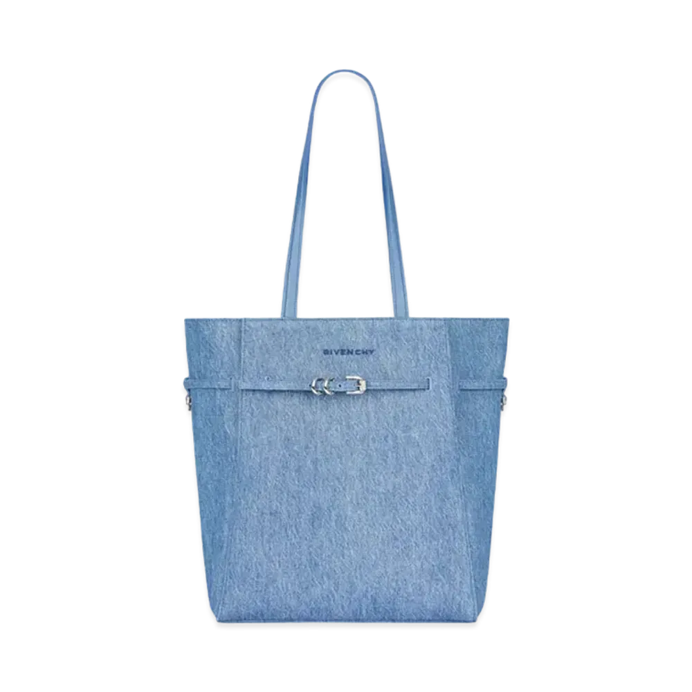 GIVENCHY Small Voyou Tote Bag Denim "Medium Blue"