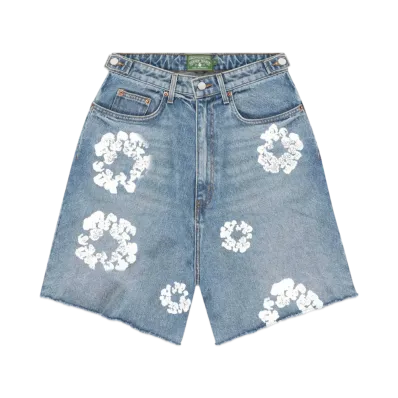 DENIM TEARS The Cotton Wreath Jean Short "Light Wash"