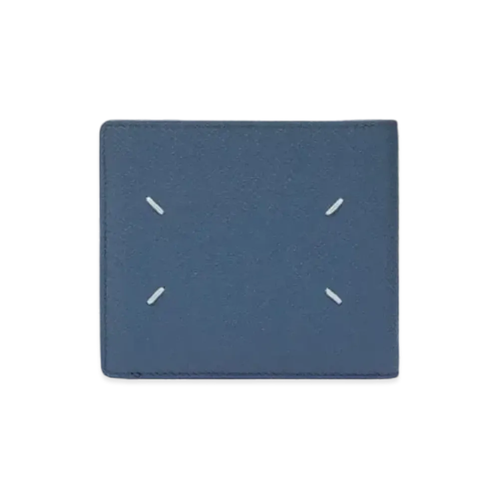 Maison Margiela Cow Leather Bi-fold Wallet "Blue"