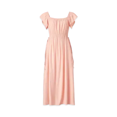 Uniqlo :C Gathered Back Open One Piece (Short Sleeve) "Pink"