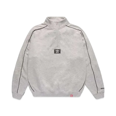 9090 Piping Half-zip Sweat "Heather gray"