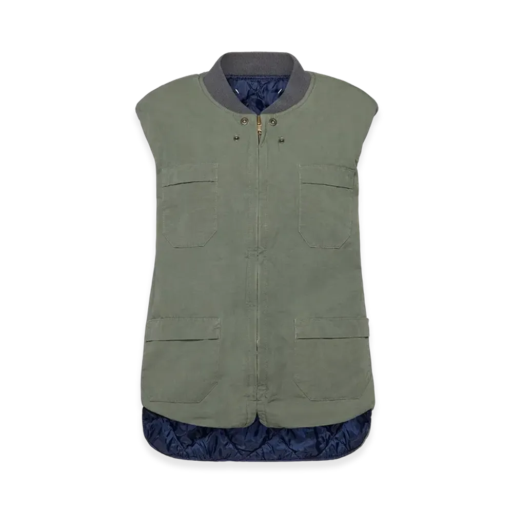Maison Margiela Reversible Gilet "Moss Green/Blue"