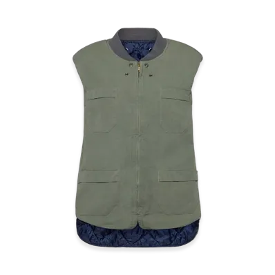 Maison Margiela Reversible Gilet "Moss Green/Blue"