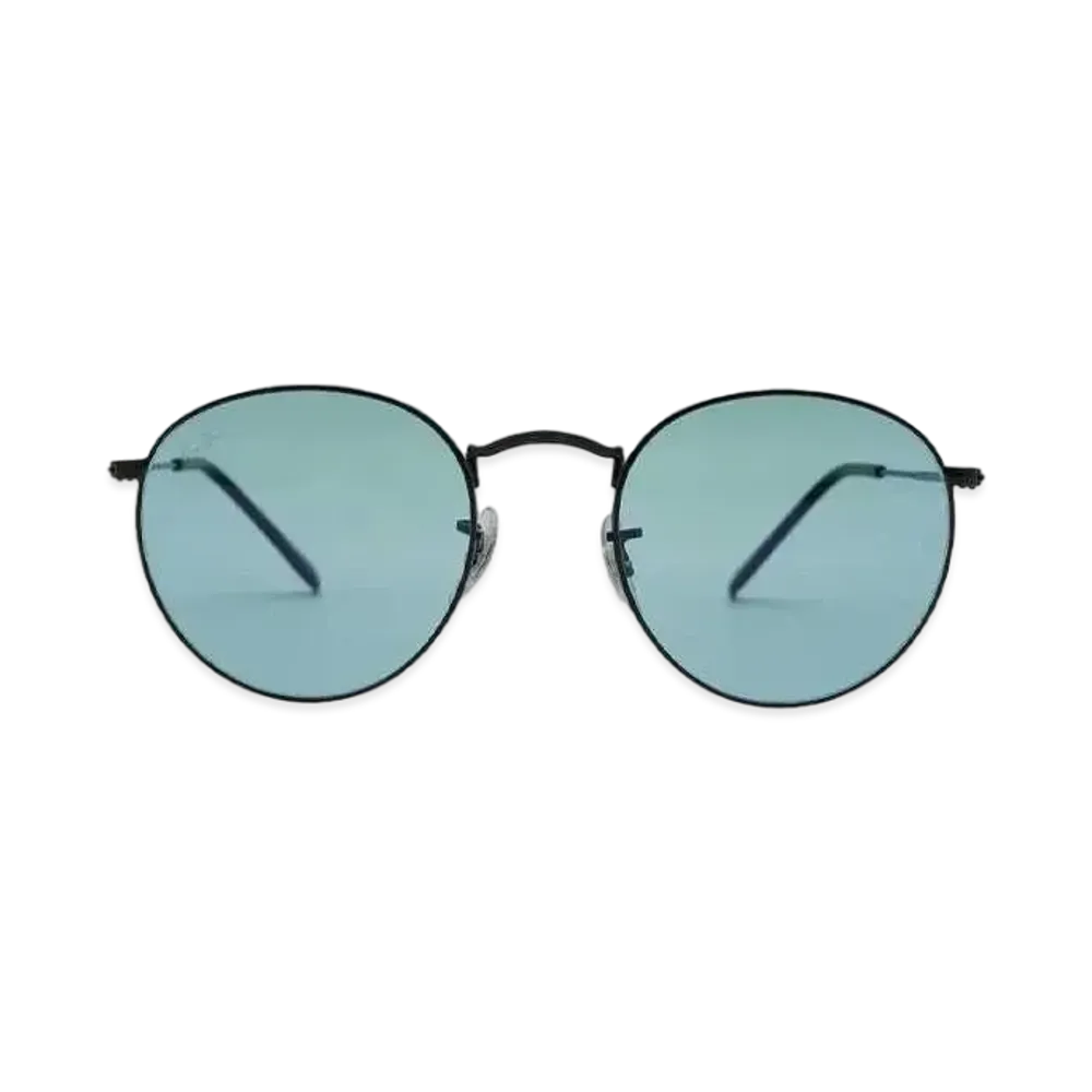 Ray-Ban ROUND METAL "BLACK x BLUE GREY"