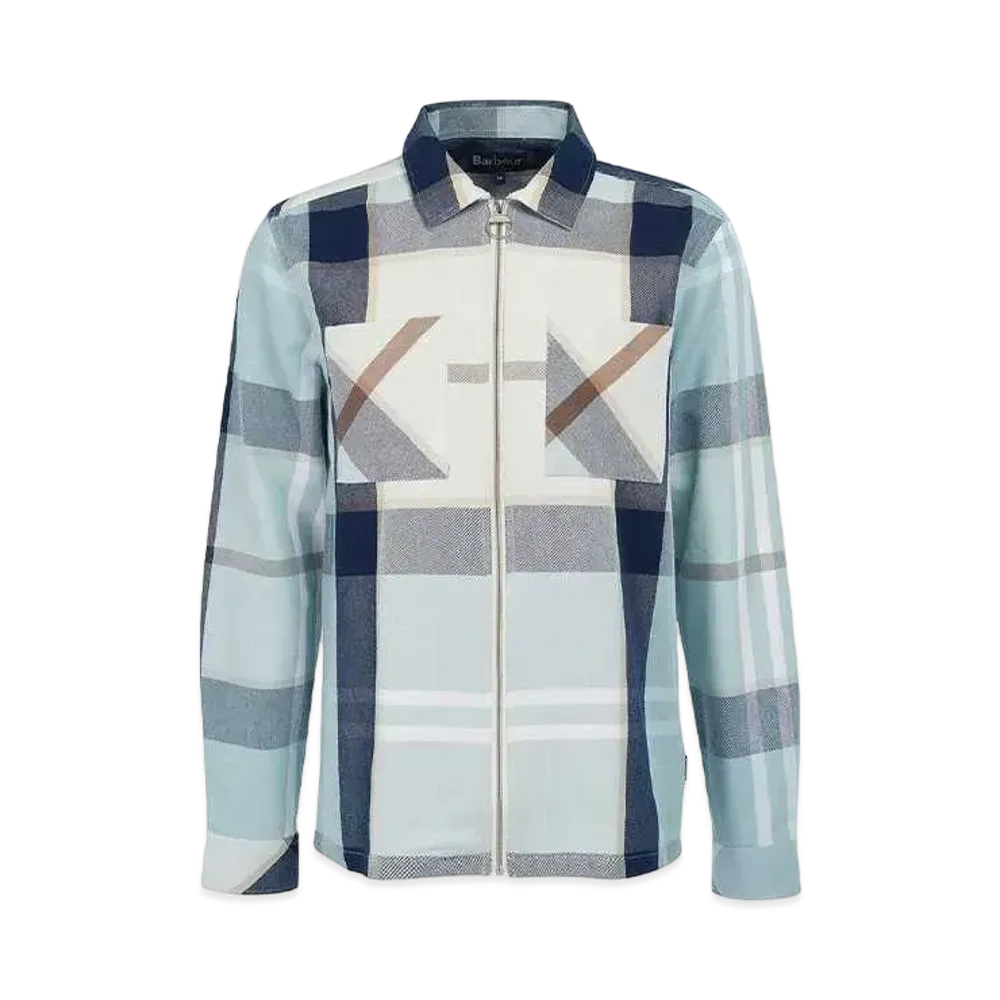 Barbour Ettrick Big Check Shirt Blouson "Light Blue"