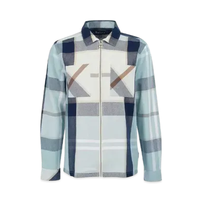 Barbour Ettrick Big Check Shirt Blouson "Light Blue"