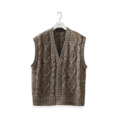 COGNOMEN Colour Aran Knit Vest "Green"