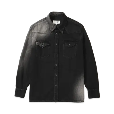 MM6 Maison Margiela Black Denim Shirt "Black"