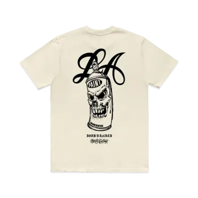 Born x Raised x Mister Cartoon Rattle Can Tee "Cream"