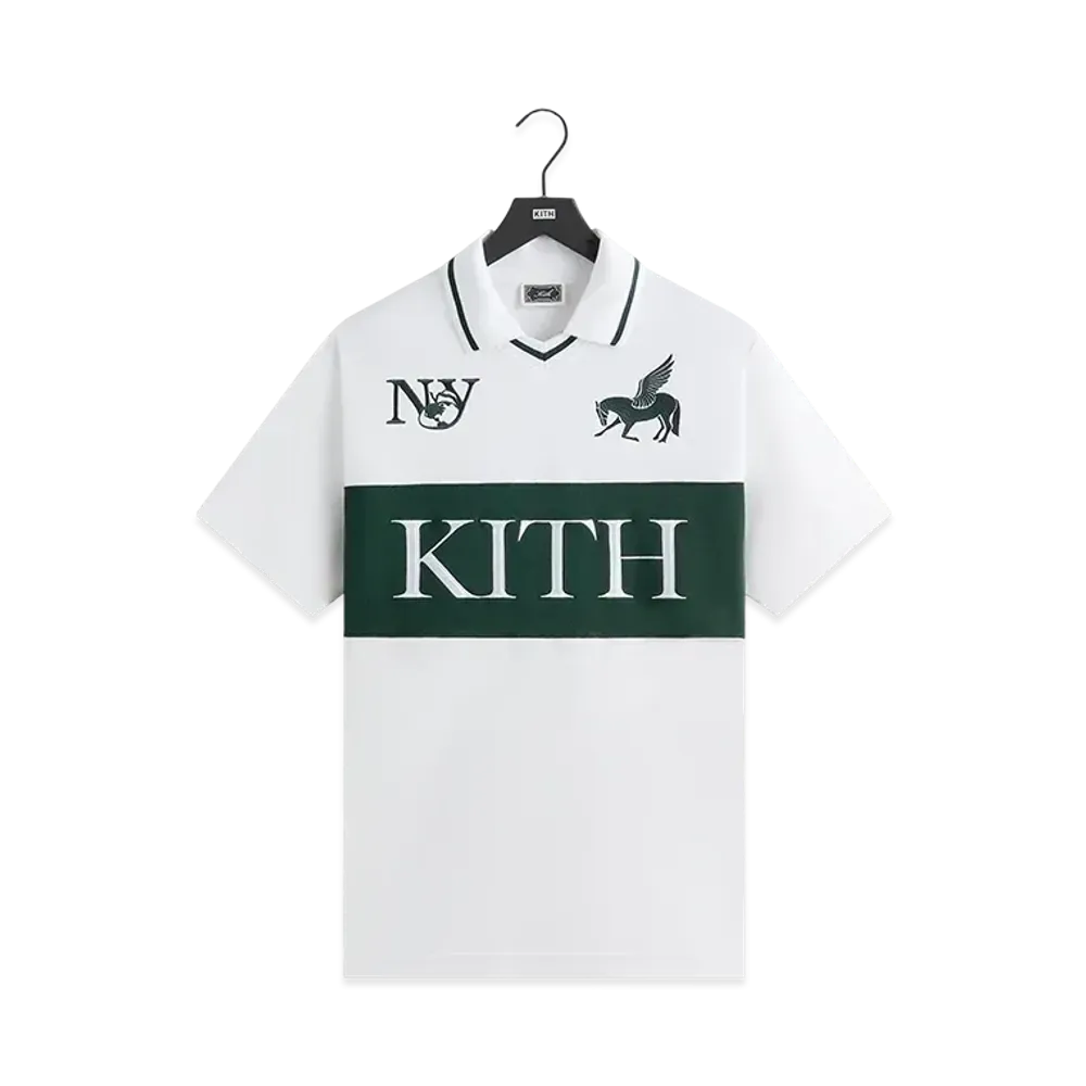 Kith Pique Short Sleeve Tap In Soccer Polo "White"