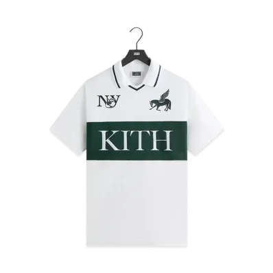 Kith Pique Short Sleeve Tap In Soccer Polo "White"