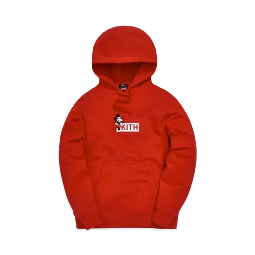KITH Disney 20s Mickey Classic Logo Hoodie "Red"